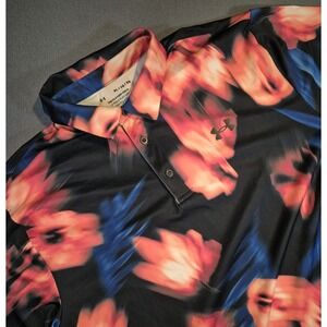 Under Armour The Playoff Polo Shirt Men's Size XL Loose Fit Floral‎ Print Golf